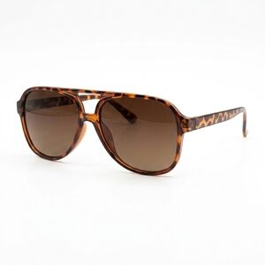 Vintage Inspired Oversized Tortoise Aviators Brown Lens